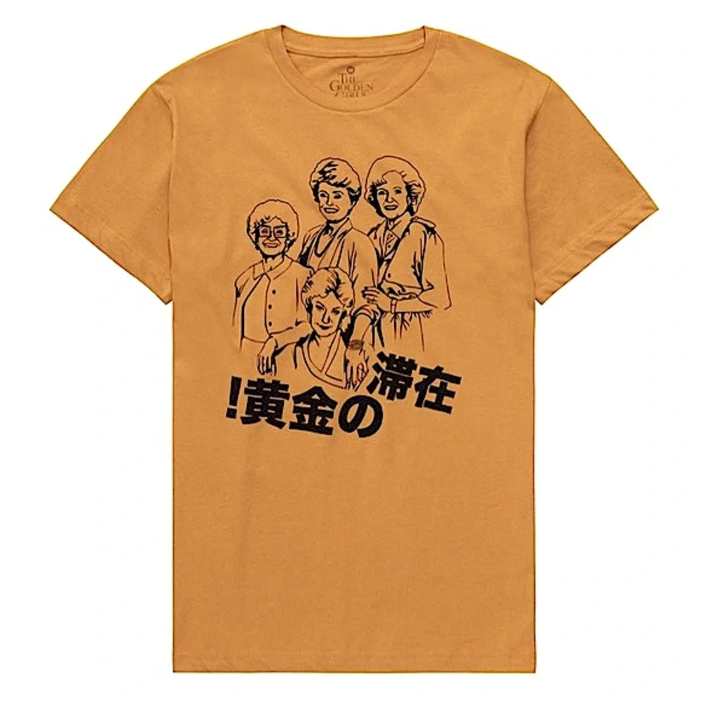 NWT Golden Girls Graphic Tee with Stay Golden in Japanese